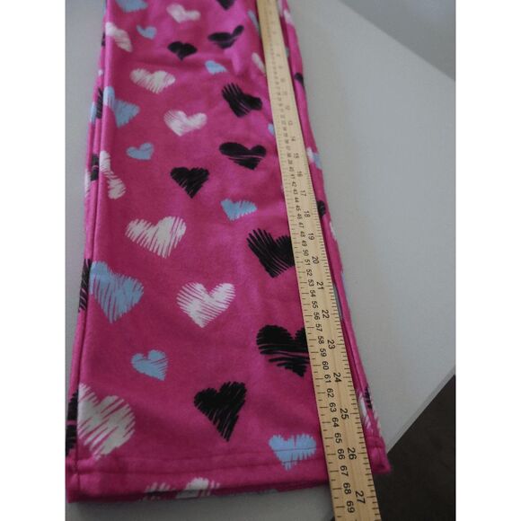 Brooklyn Cloth Girls Heart Print Lounge Pajama Pants Pink Design XL 18/20 - Picture 7 of 8